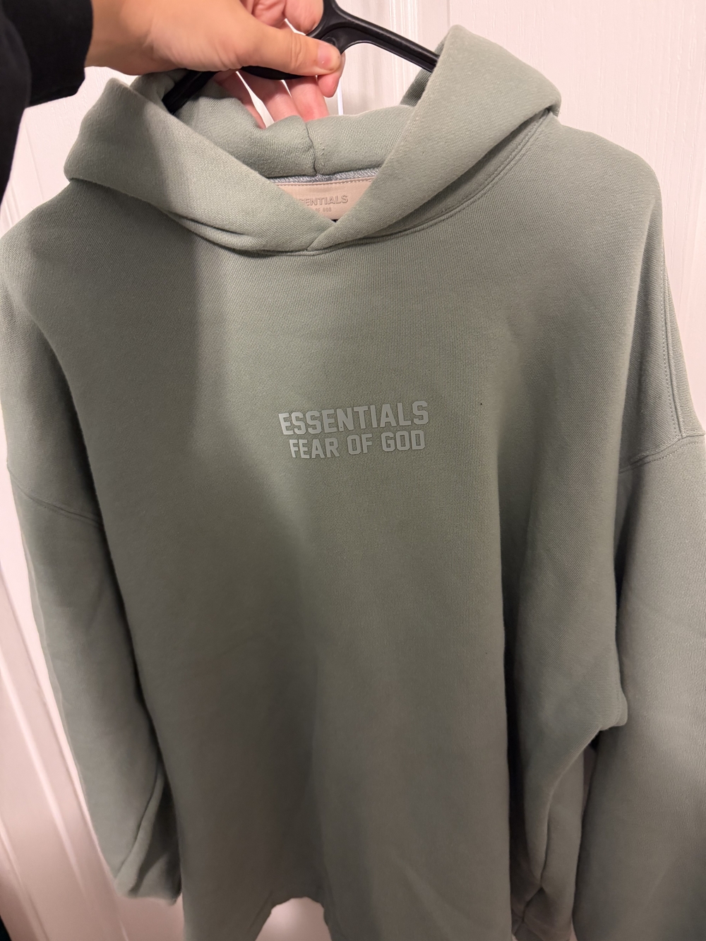 ESSENTIALS Fear of God Oversize Hoodie in Sage Green